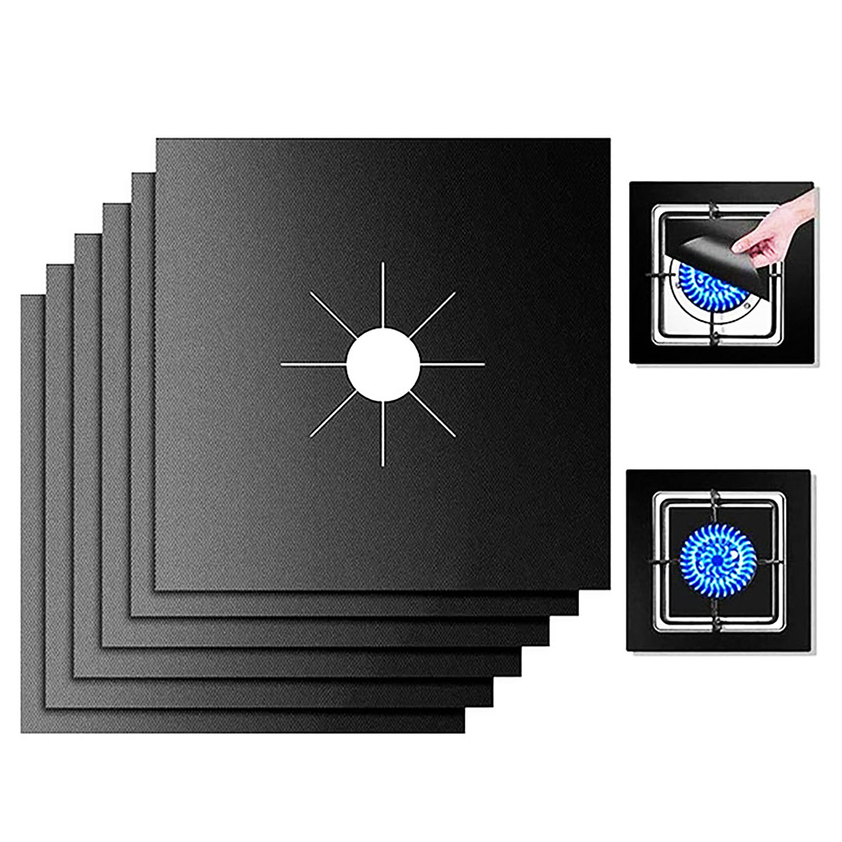 Commercial Kitchen Vent Hood - 4 Piece Gas Stove Protector Cooker