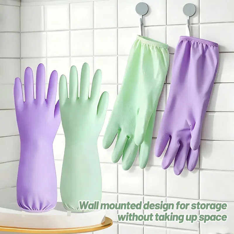 Commercial Kitchen Gloves - PVC Drawstring Household Gloves Waterproof Non-Slip