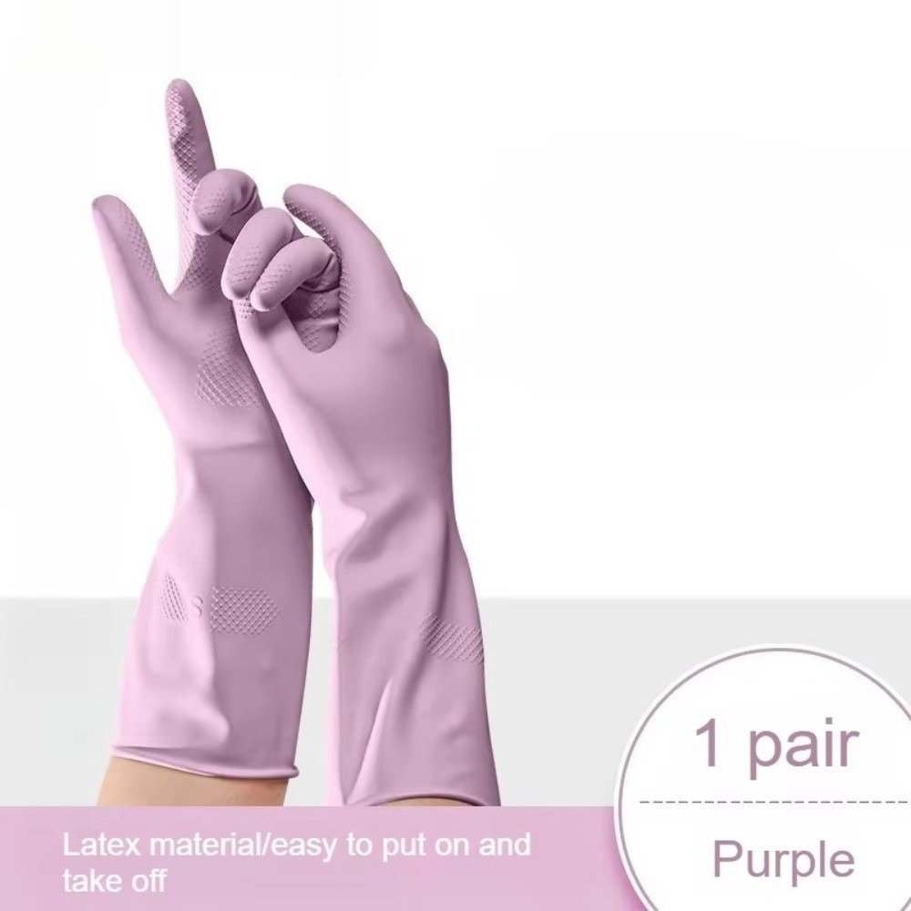 Commercial Kitchen Gloves - Latex Dish Washing Gloves with Cotton