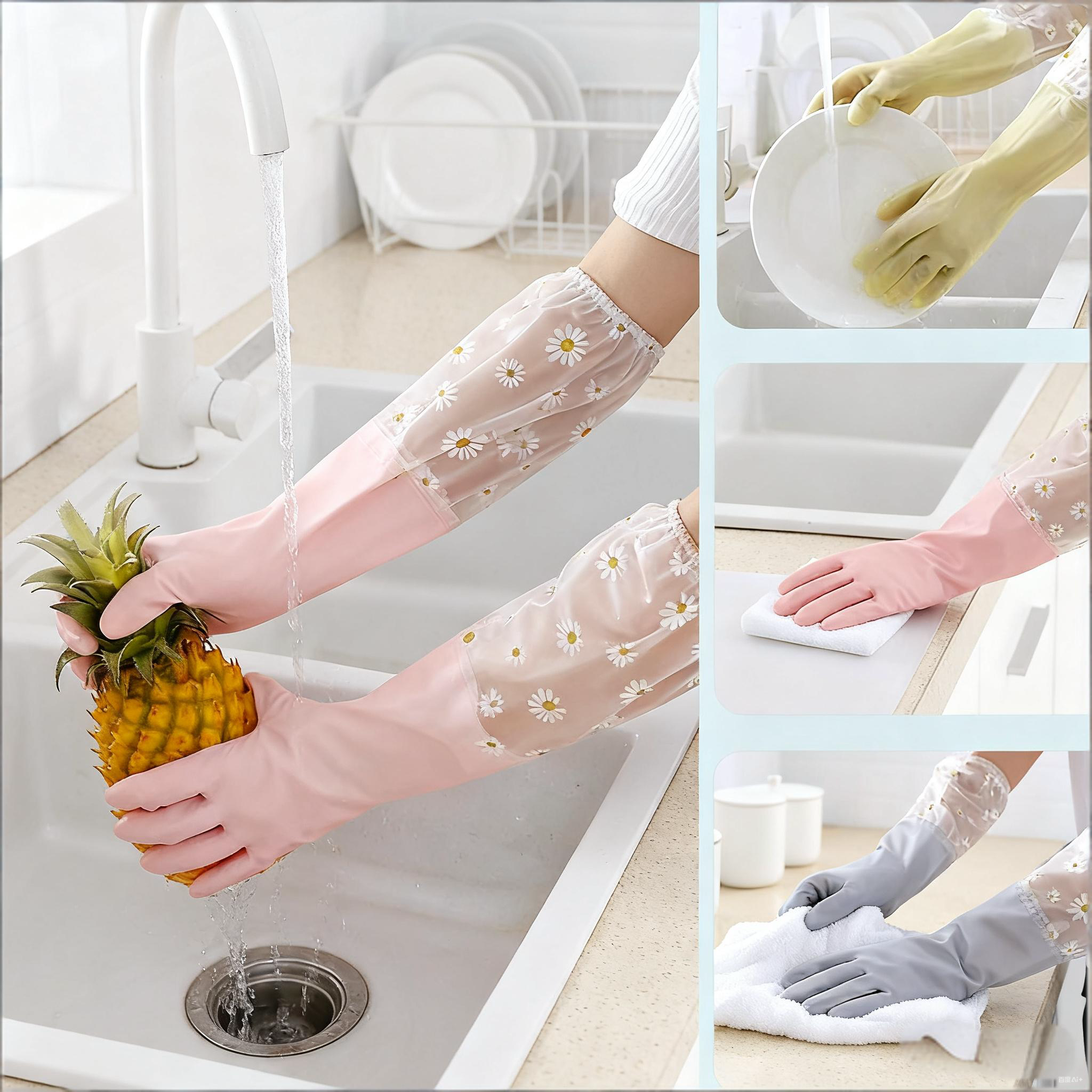 1 Pair Rubber Gloves Long Slee - Commercial Kitchen Gloves recensie en prijs