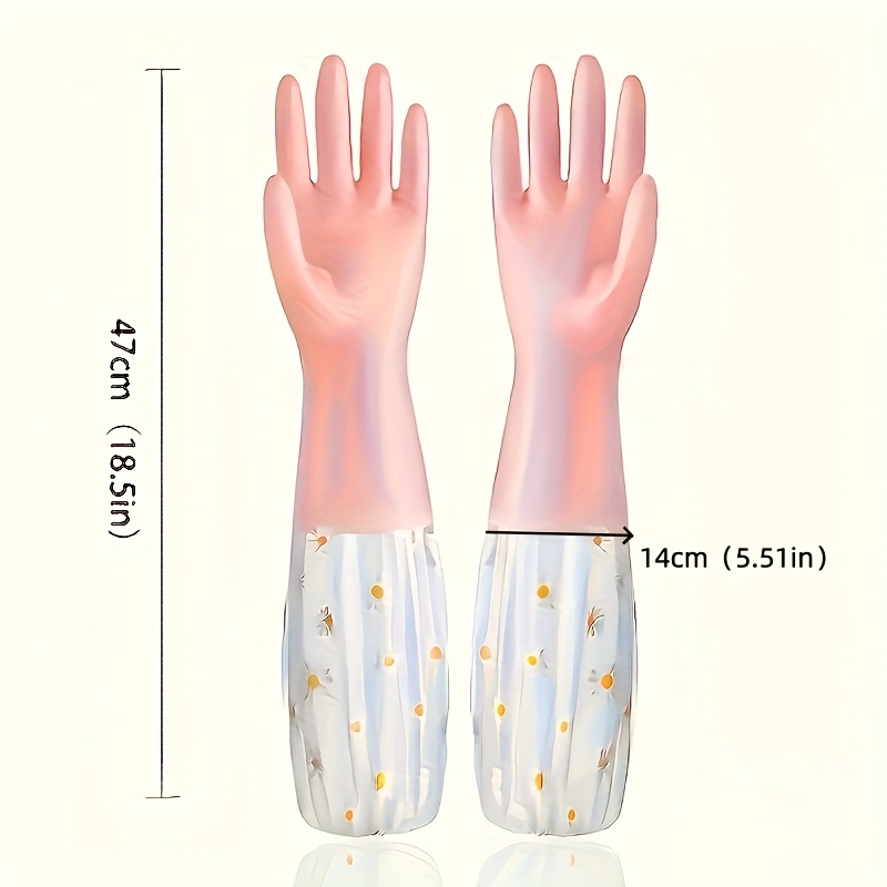 2pcs Floral Print PVC Cleaning - Commercial Kitchen Gloves recensie en prijs