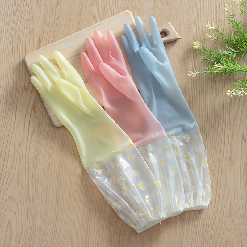 2pcs Floral Print PVC Cleaning - Commercial Kitchen Gloves recensie en prijs