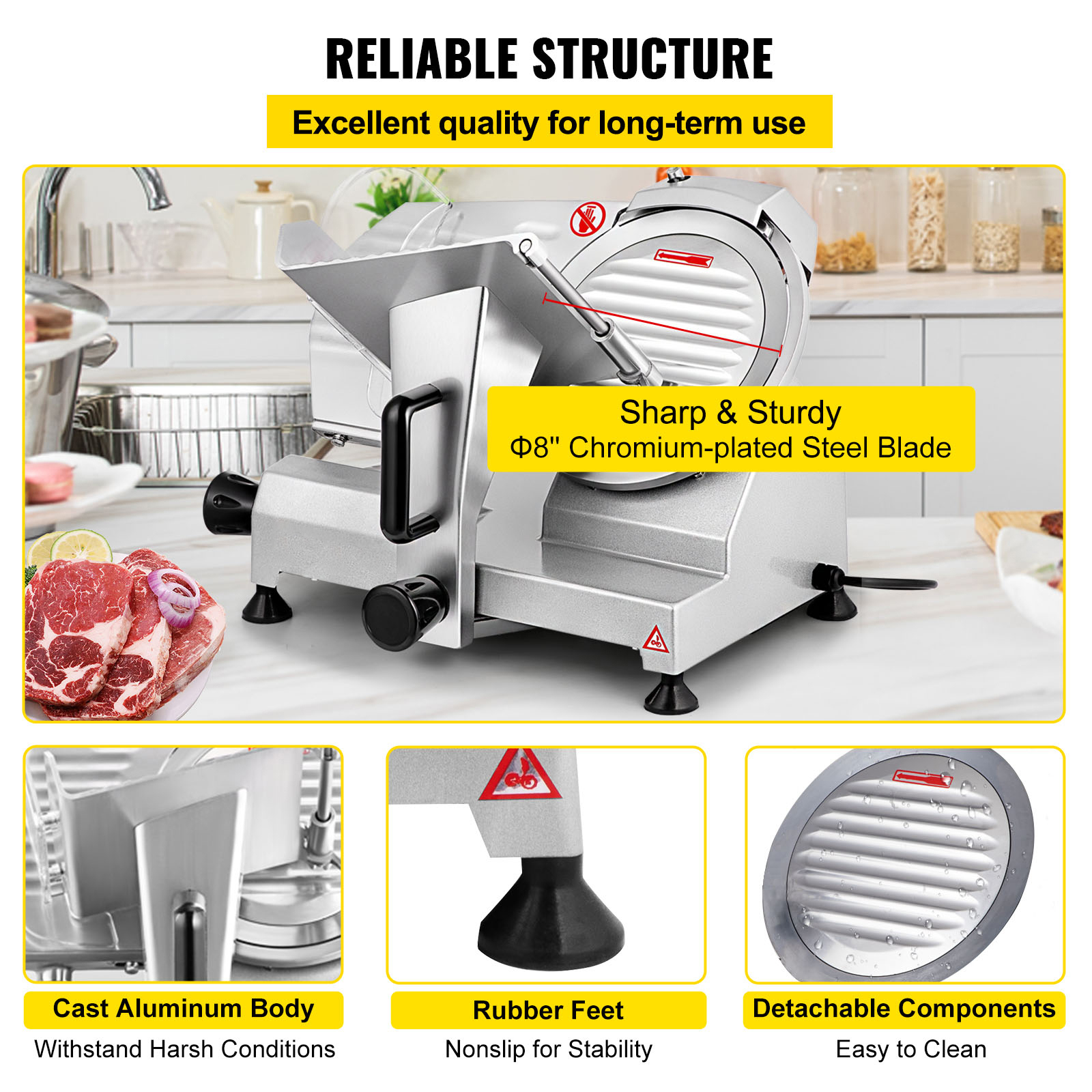 SucceBuy Meat Slicer 8/10inch  - Meat Slicer Machine recensie en prijs