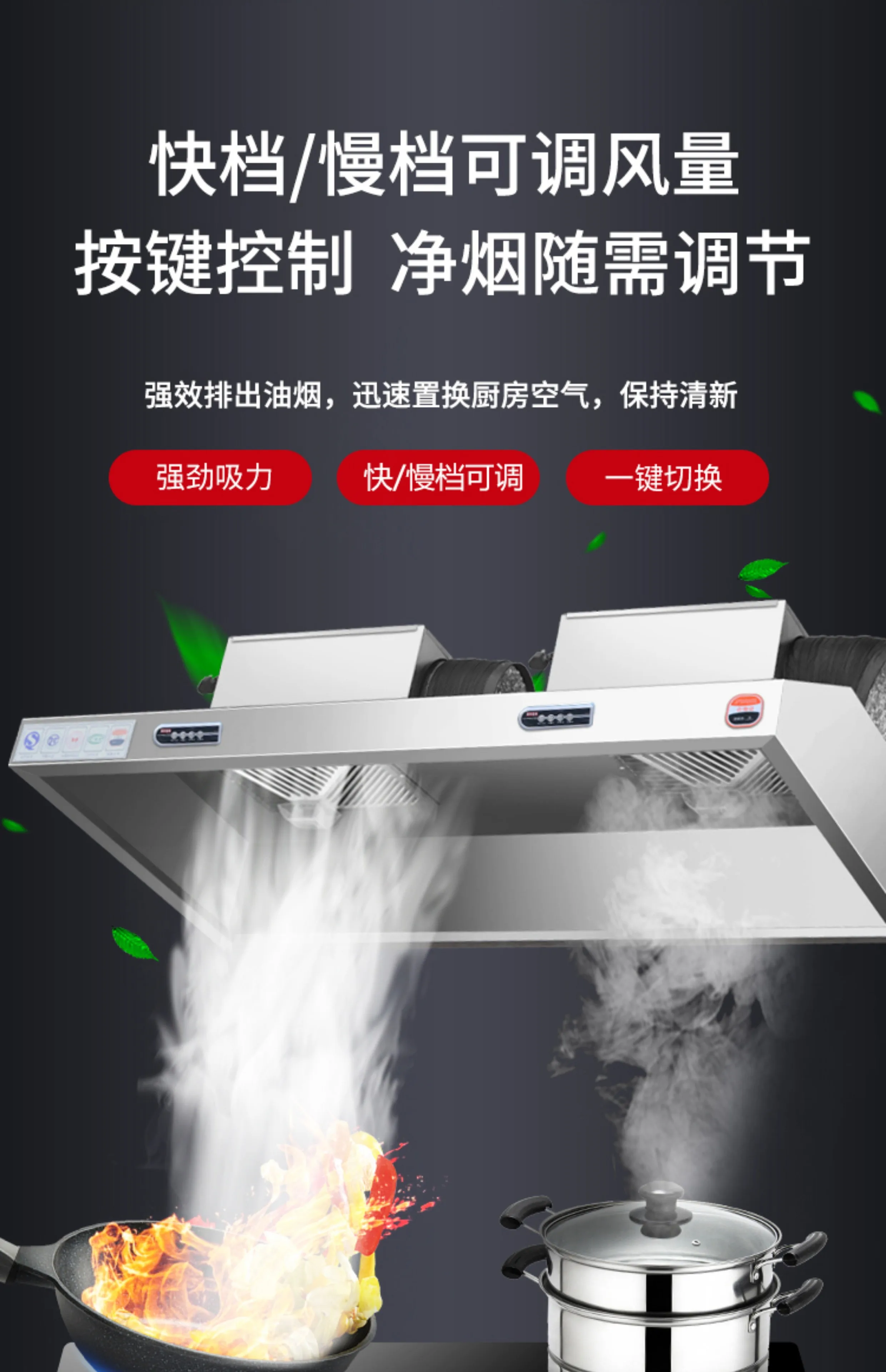 220V Stainless Steel Commercia - Commercial Kitchen Vent Hood recensie en prijs