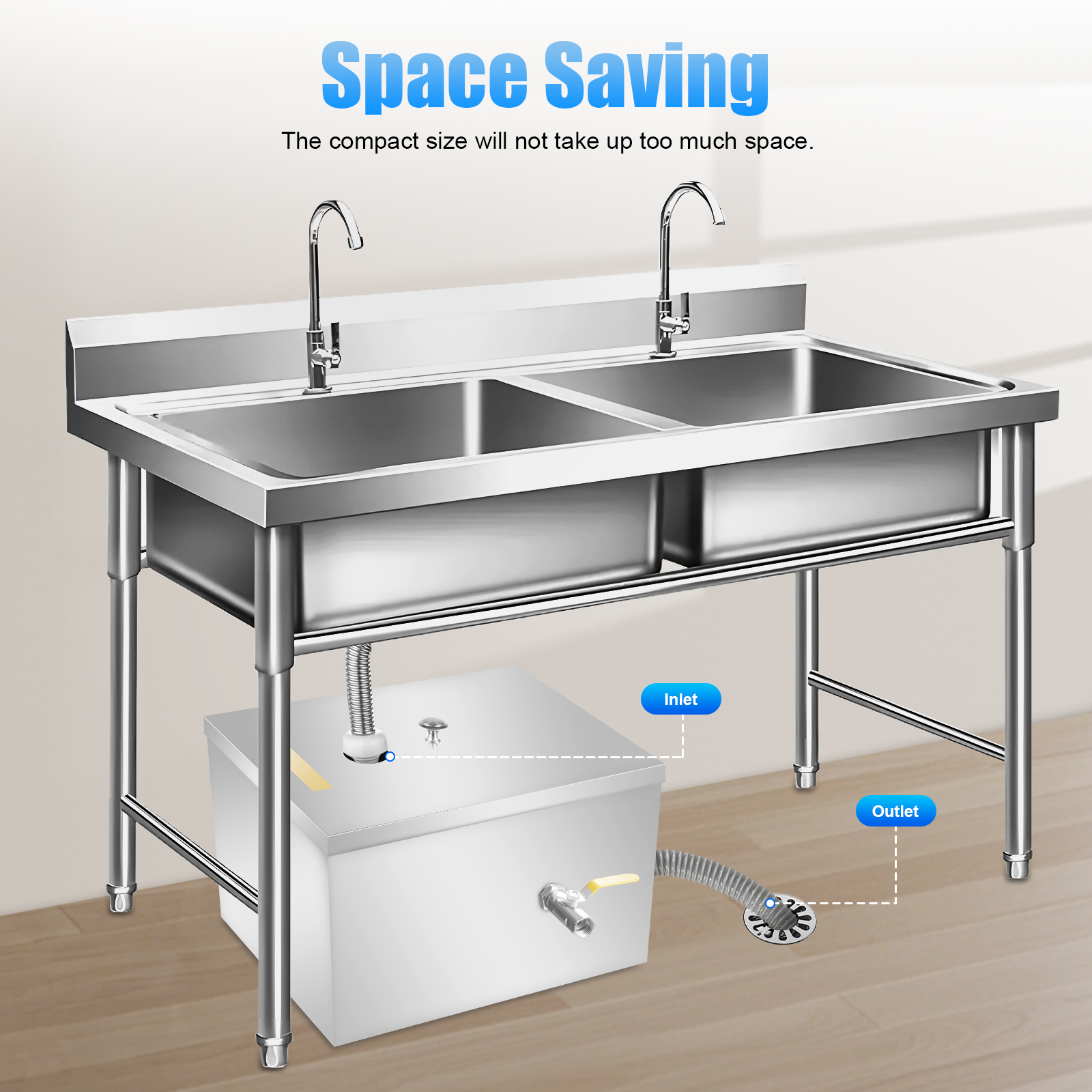 w/Drainage Pipe+Lid for Kitche - Commercial Kitchen Grease Trap recensie en prijs