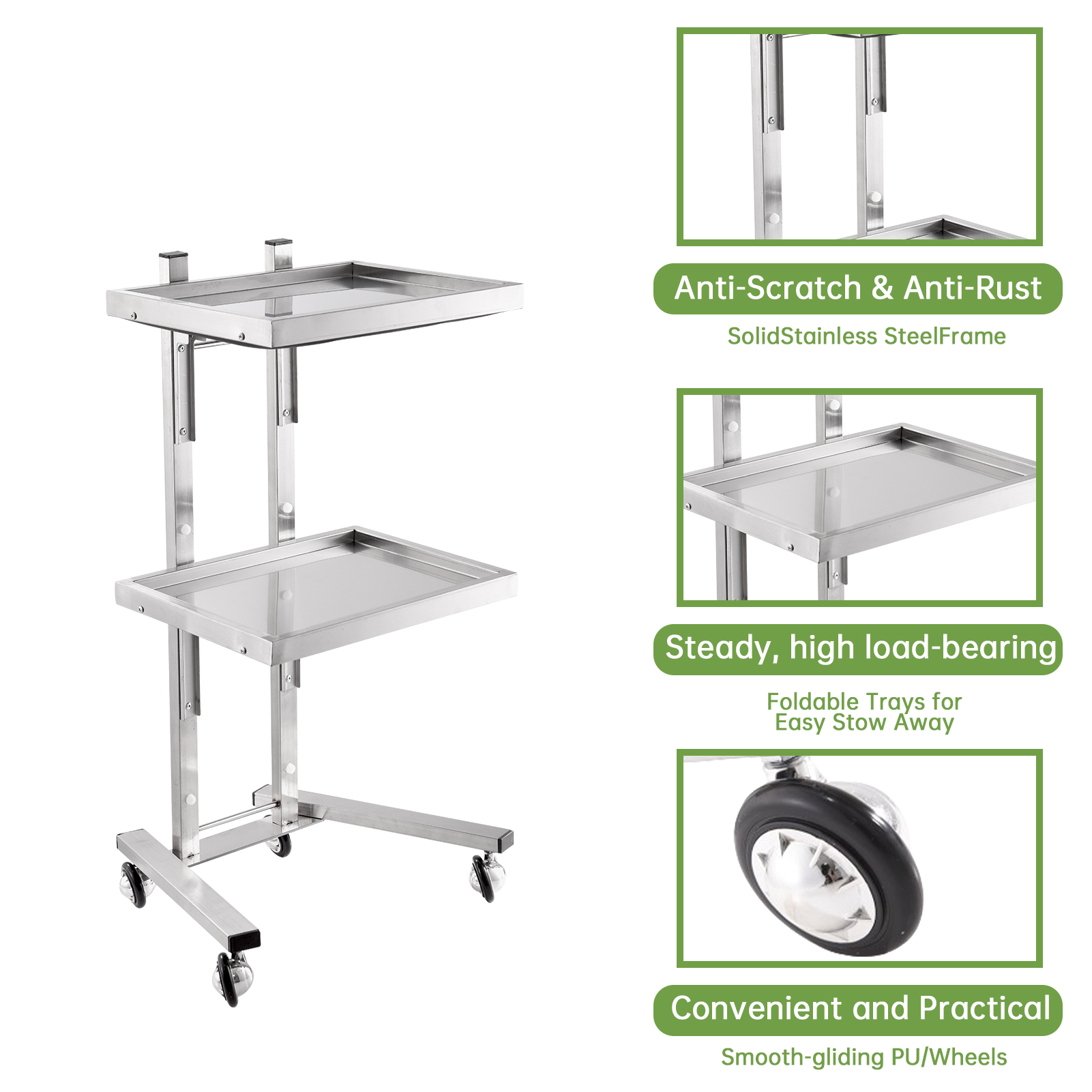 2 Tier Salon Rolling Cart | Ro - Commercial Kitchen On Wheels recensie en prijs