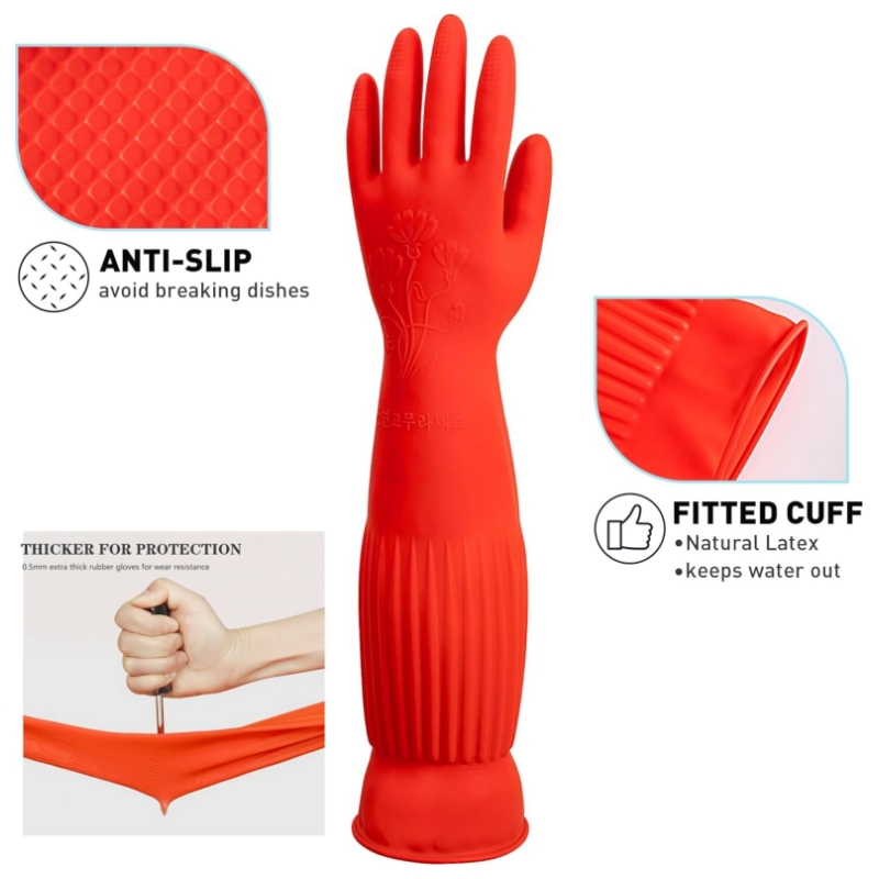 45CM Extra-Long Rubber Cleanin - Commercial Kitchen Gloves recensie en prijs