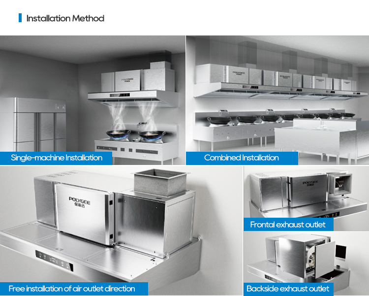 Stainless steel kitchen range  - Commercial Kitchen Ventilation System recensie en prijs
