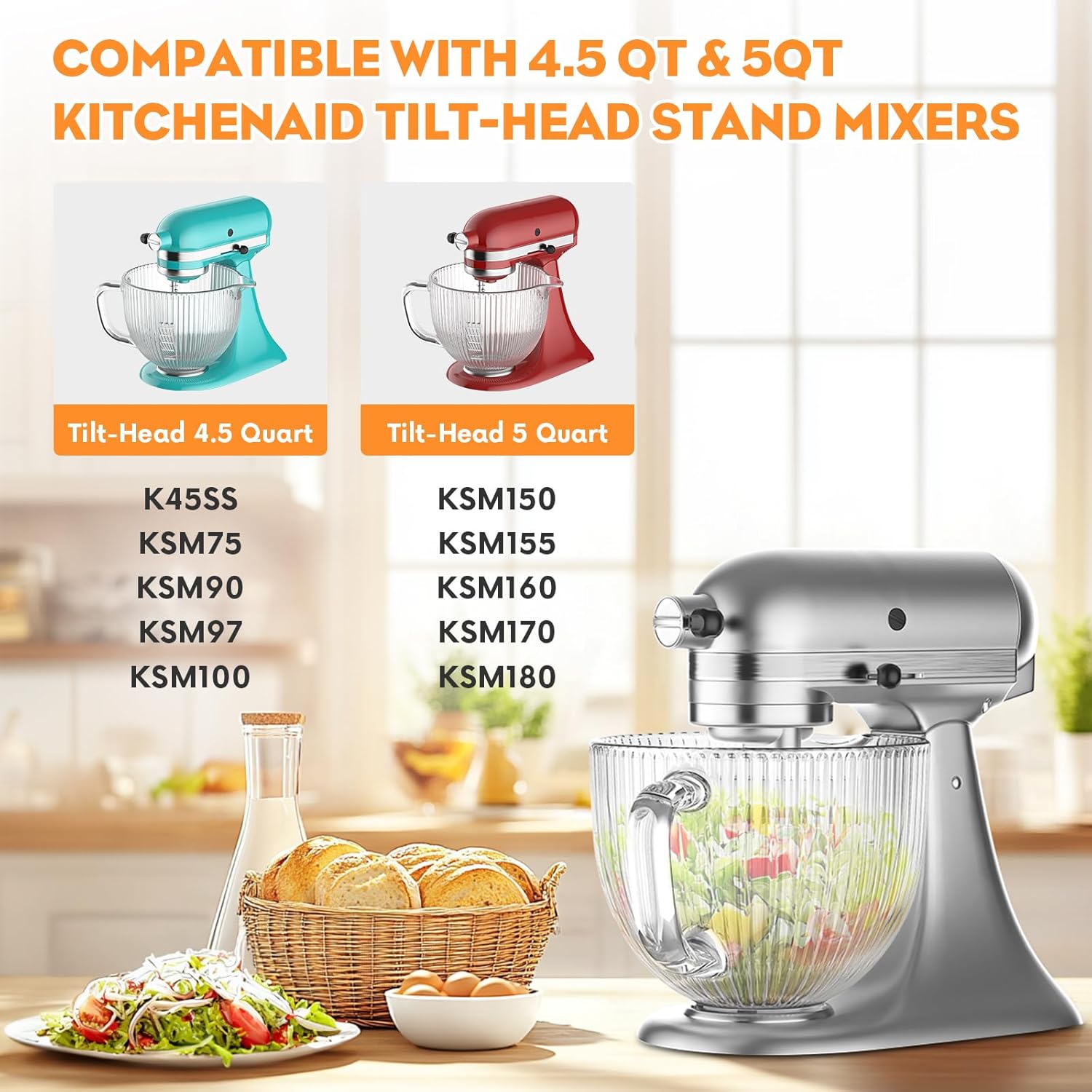 GVODE Glass Bowl for Kitchenai - Commercial Kitchenaid recensie en prijs