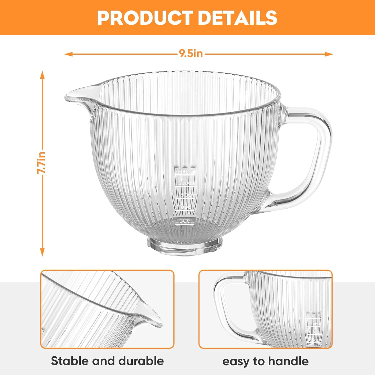 GVODE Glass Bowl for Kitchenai - Commercial Kitchenaid recensie en prijs