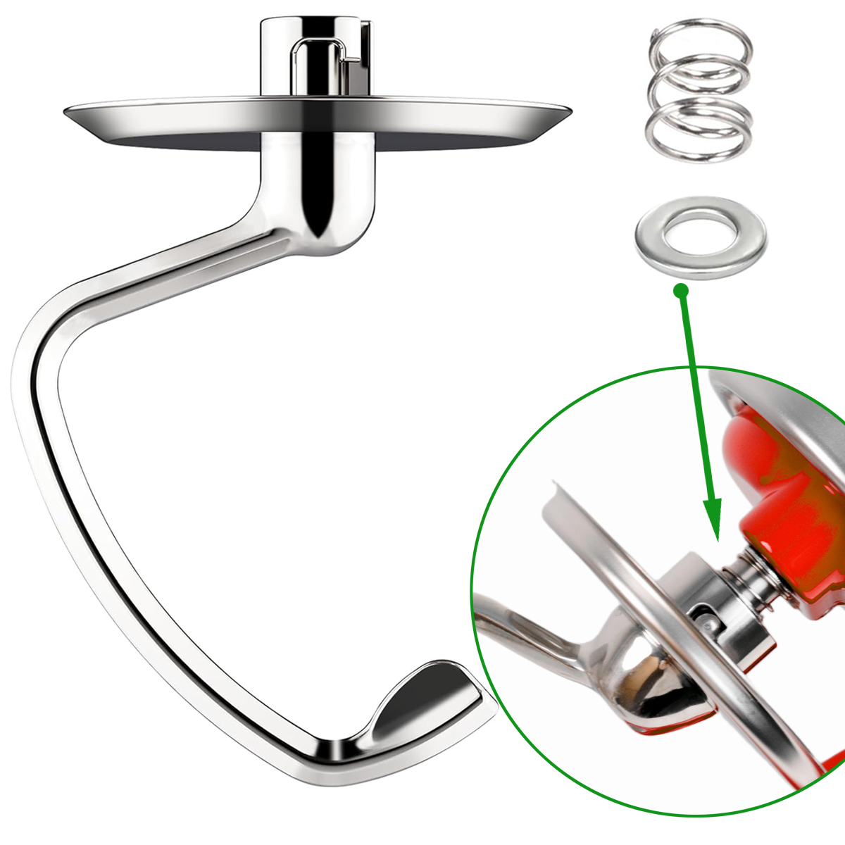 Stainless Steel Dough Hook Wit - Commercial Kitchenaid recensie en prijs