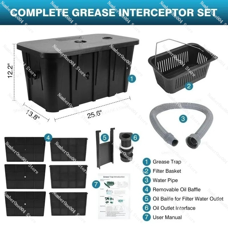 Commercial Plastic Oil-Water S - Commercial Kitchen Grease Trap recensie en prijs