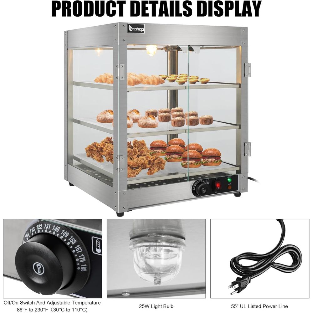 3 Tier Commercial Countertop P - Commercial Kitchen Parts & Service recensie en prijs